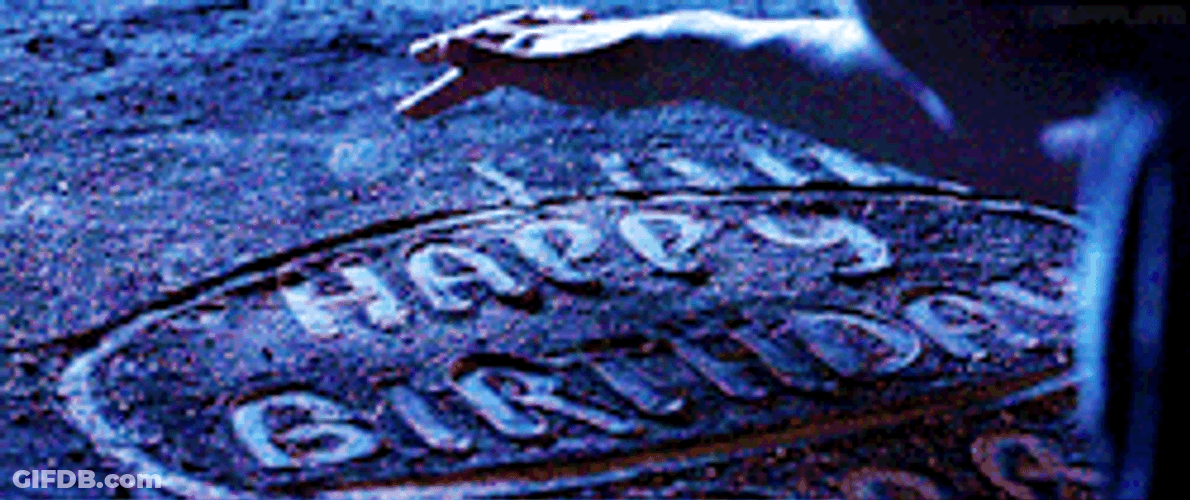 Happy Birthday Harry Sand Writing GIF