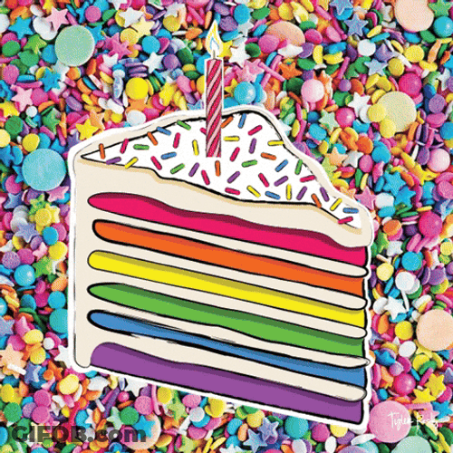 Happy Birthday Harry Sprinkled Cake GIF