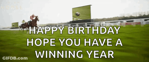 Happy Birthday Horse Race GIF