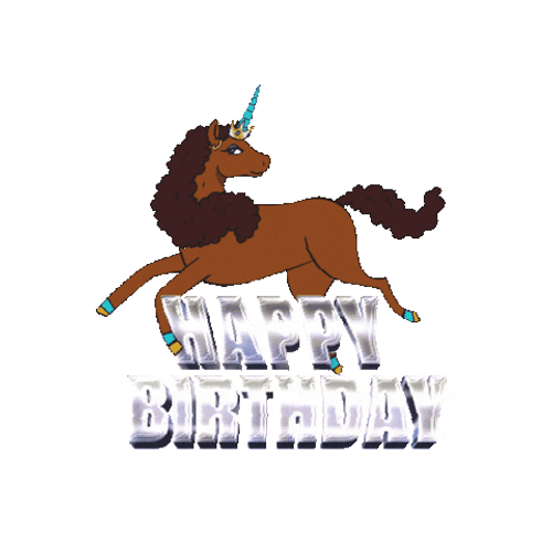 Happy Birthday Horse Waving Image GIF