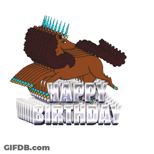 Happy Birthday Horse Wavy Unicorn After Images GIF