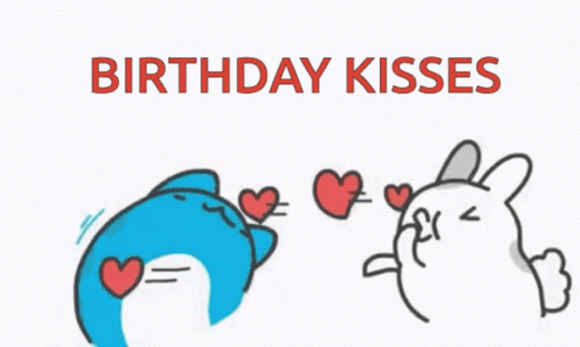 Happy Birthday Husband Firing Kisses GIF