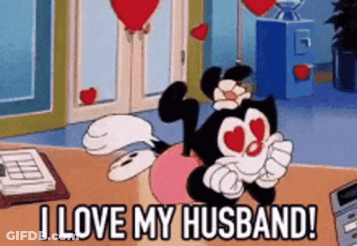 Happy Birthday Husband Hearts Love Look GIF