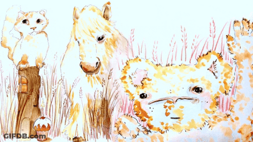 Happy Birthday In Hawaiian Beige Animals GIF