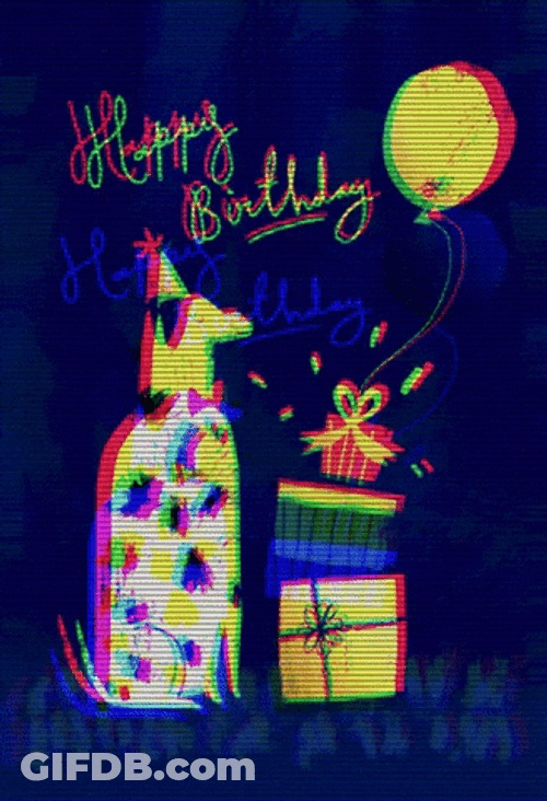 Happy Birthday In Hawaiian Dalmatian Dog GIF