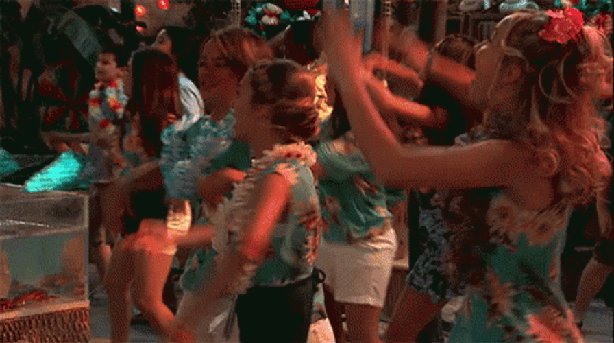 Happy Birthday In Hawaiian Dance Party GIF