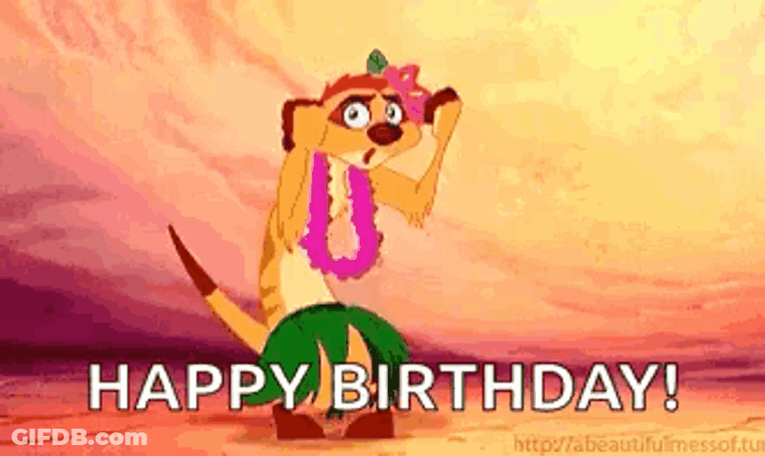 Happy Birthday In Hawaiian Dancing Timon GIF