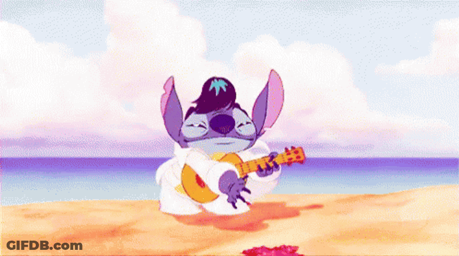 Happy Birthday In Hawaiian Elvis Stitch GIF
