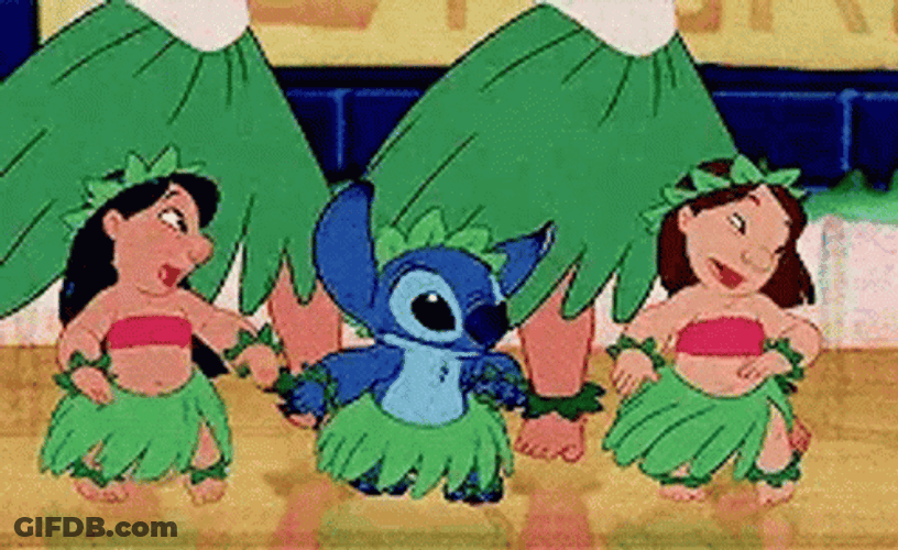 Happy Birthday In Hawaiian Lilo And Stitch Dance GIF