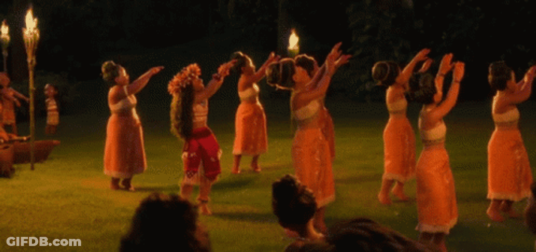 Happy Birthday In Hawaiian Moana Group Dance GIF