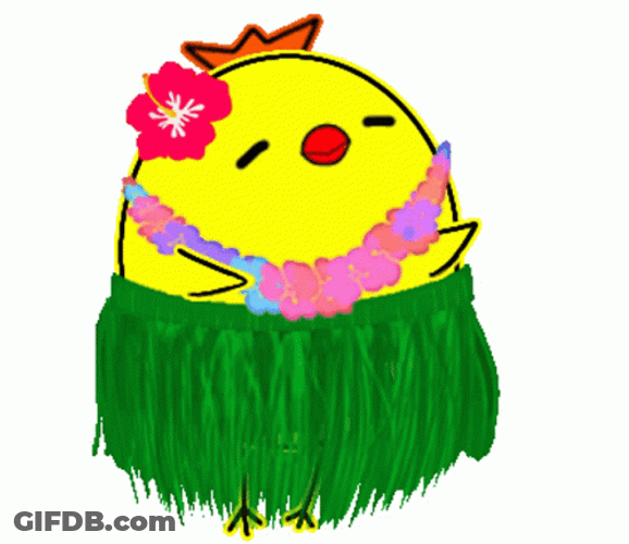 Happy Birthday In Hawaiian Sleepy Chick GIF
