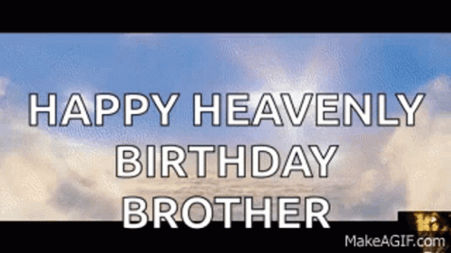 Happy Birthday In Heaven Brother Flying Angels GIF