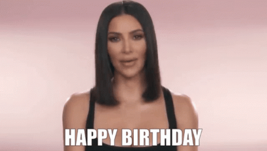 Happy Birthday Kim Kardashian Greeting GIF