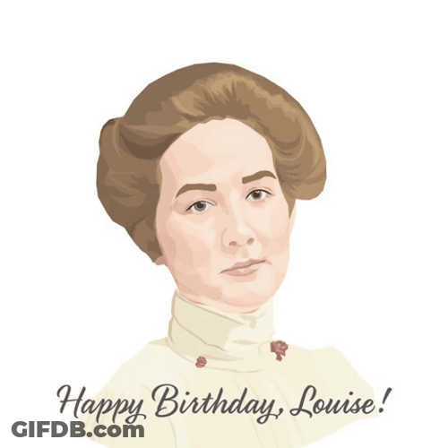 Happy Birthday Lady Pastel Portrait GIF