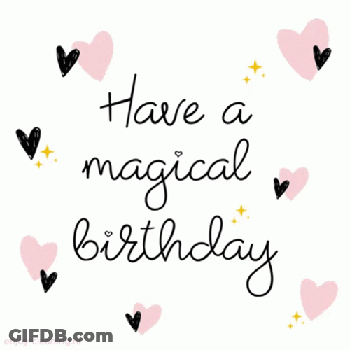 Happy Birthday Lady Twnkling Stars GIF