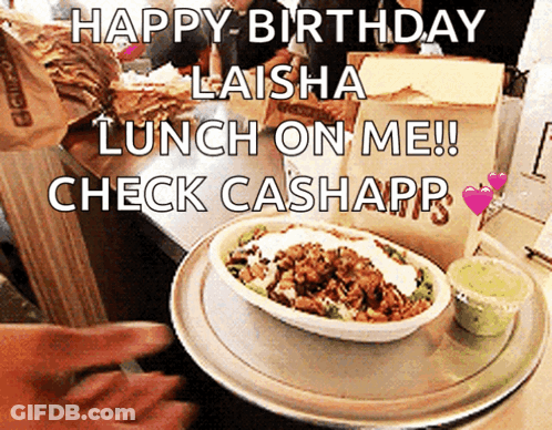 Happy Birthday Laisha Lunch GIF