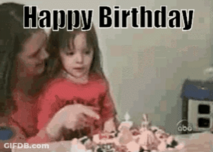 Happy Birthday Lisa Blowing Candle GIF