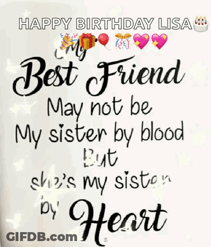 Happy Birthday Lisa Card GIF