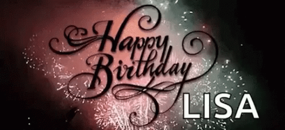 Happy Birthday Lisa Fireworks GIF