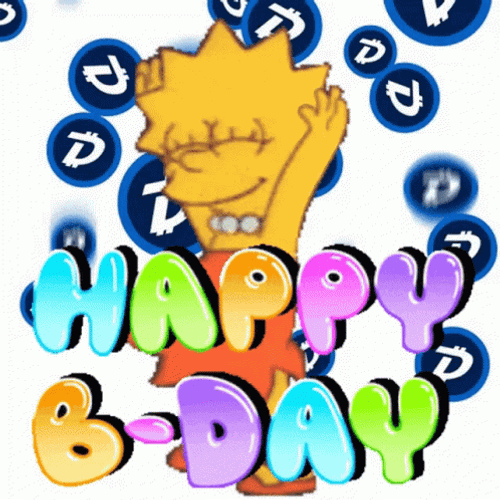 Happy Birthday Lisa Simpson Vibing GIF