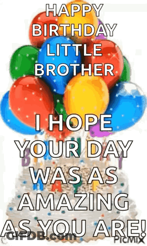 Happy Birthday Little Brother GIF