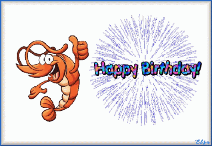 Happy Birthday Lobster Fishing Fireworks GIF