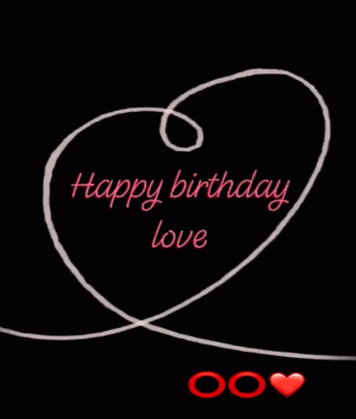 Happy Birthday Love In A Heart GIF