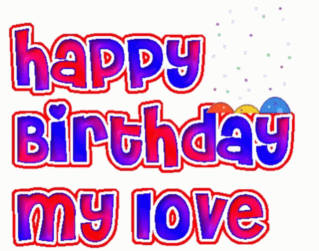 Happy Birthday Love Pink And Blue GIF