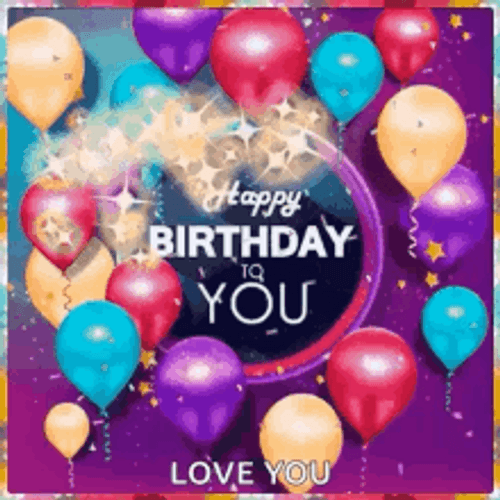 Happy Birthday Love You Balloons GIF