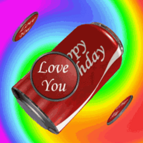 Happy Birthday Love You Cola Tin GIF