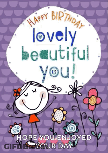 Happy Birthday Lovely Card GIF