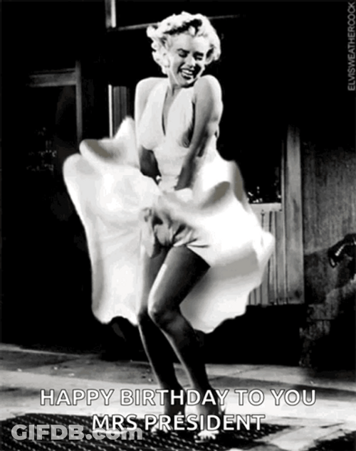 Happy Birthday Madam President Marilyn Monroe GIF