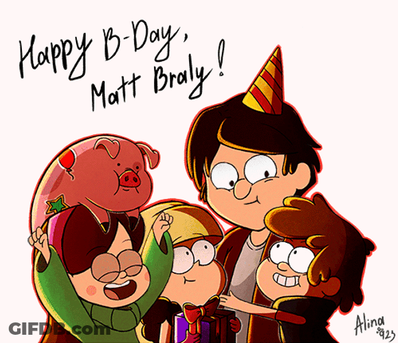 Happy Birthday Matt Braly Art Illustration GIF