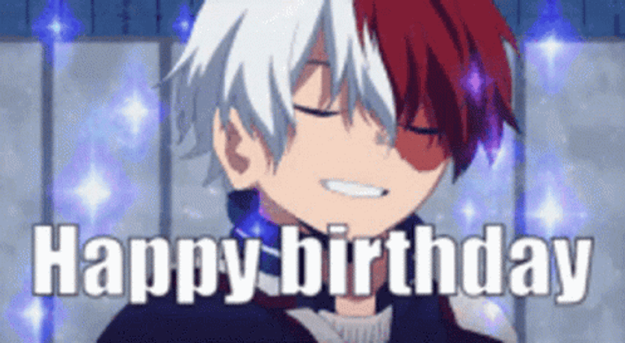 Happy Birthday Mha Shoto Todoroki GIF