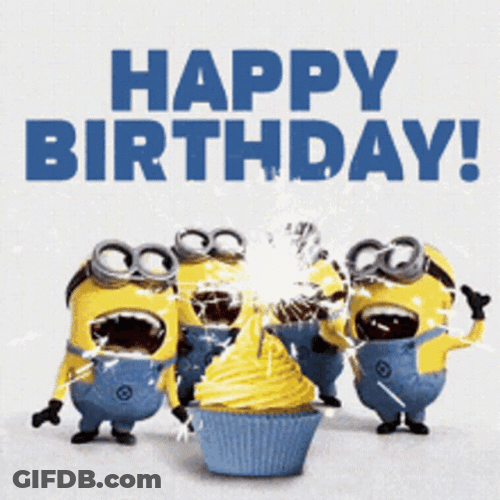 Happy Birthday Minions Ta Da Surprise GIF