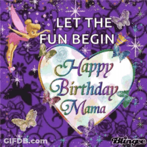 Happy Birthday Mom Tinker Bell And Sparkles GIF