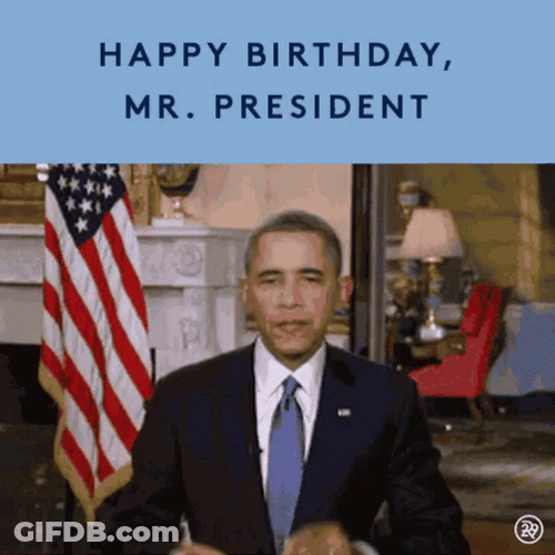Happy Birthday Mr President Obama Dancing GIF
