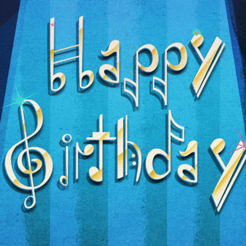 Happy Birthday Musical Notes Mickey Mouse GIF