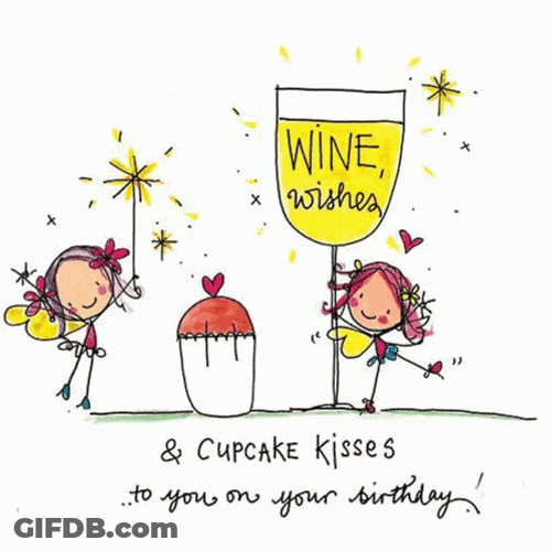Happy Birthday My Friend Fairy Cartoon GIF
