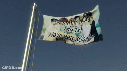 Happy Birthday My IXT I Love You 30 4 Ever Flag GIF