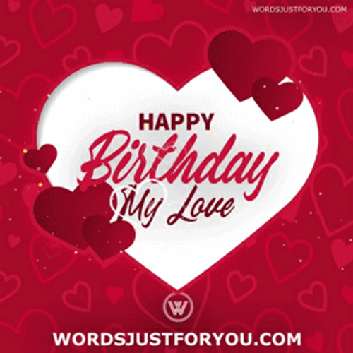 Happy Birthday My Love Big Heart GIF