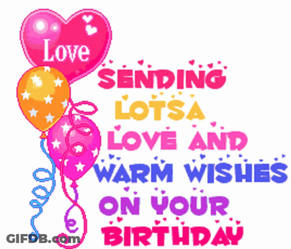 Happy Birthday My Love Floating Balloons GIF