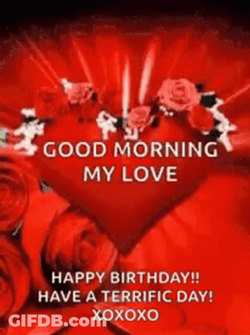 Happy Birthday My Love Pumping Heart GIF