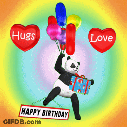 Happy Birthday My Love Swaying Panda Bear GIF