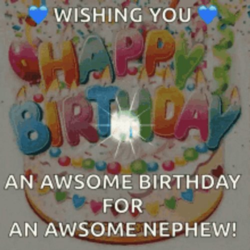 Happy Birthday Nephew Awesome Day Wishes GIF