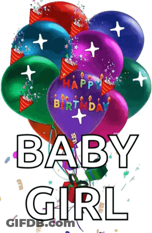 Happy Birthday Niece Balloon Shining GIF