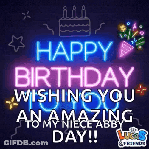 Happy Birthday Niece Wishing Amazing Day GIF
