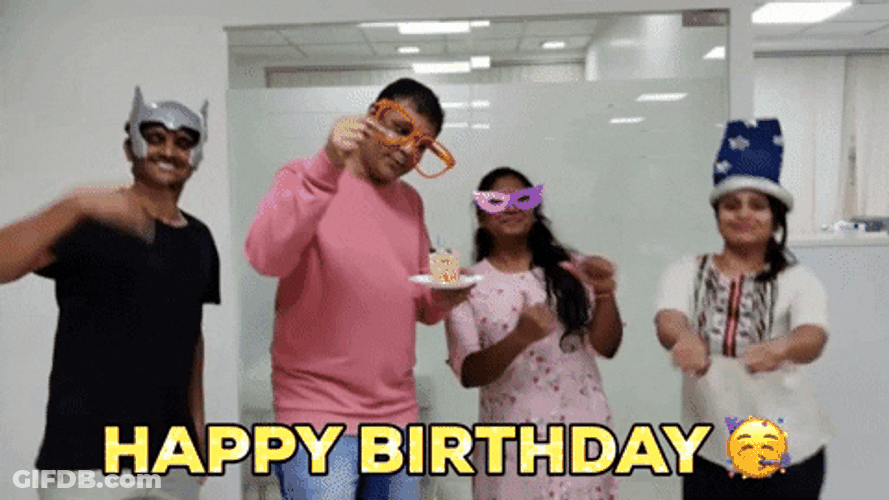 Happy Birthday Office Dance GIF