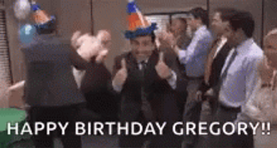Happy Birthday Office Greeting Gregory GIF