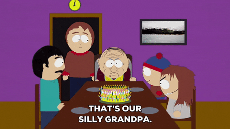 Happy Birthday Old Man Family Gathering GIF